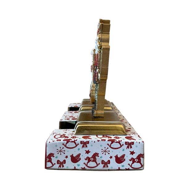 Sugarplum Dreams Beaded Stocking Holders Nutcracker & Pony Viral Christmas New - Picture 4 of 9